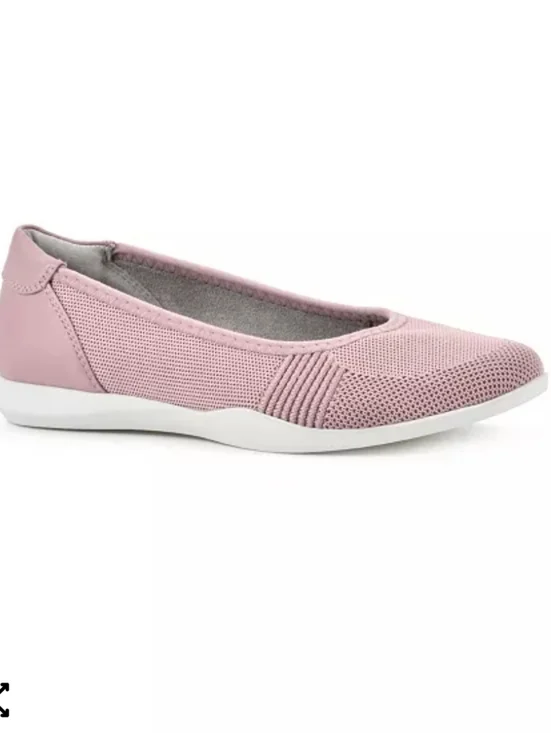 Cliffs by WHITE MOUNTAIN Pink Knit Pavlina Comfort Flats Size 6 NEW NWT - Picture 1 of 15